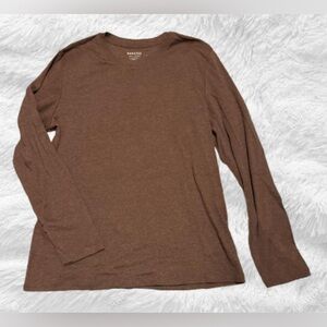 Women’s Sonoma Life + Style long sleeve Everyday Tee, brown, Large